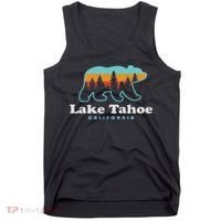Lake Tahoe California Bear Mountains Hiking Tank Top thumb 0