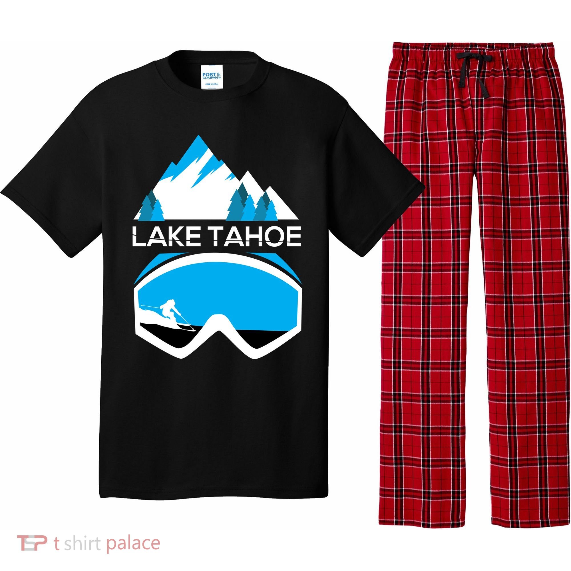 Lake Tahoe California Gift Ski Goggles Skiing Gift Clothes Pajama Set