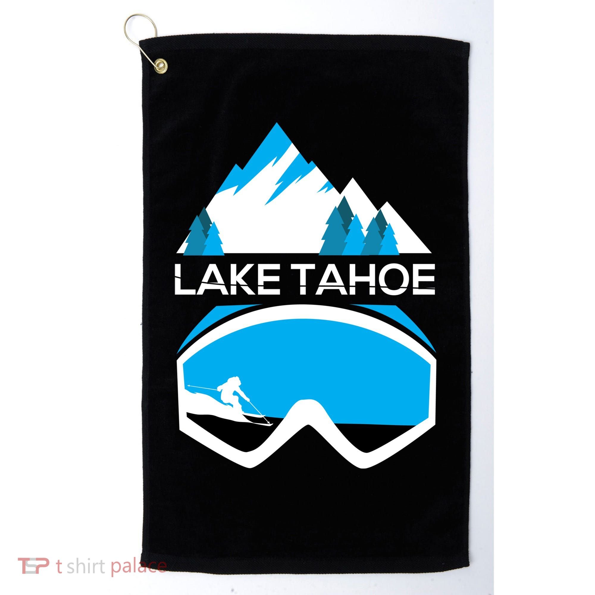 Lake Tahoe California Gift Ski Goggles Skiing Gift Clothes Golf Towel