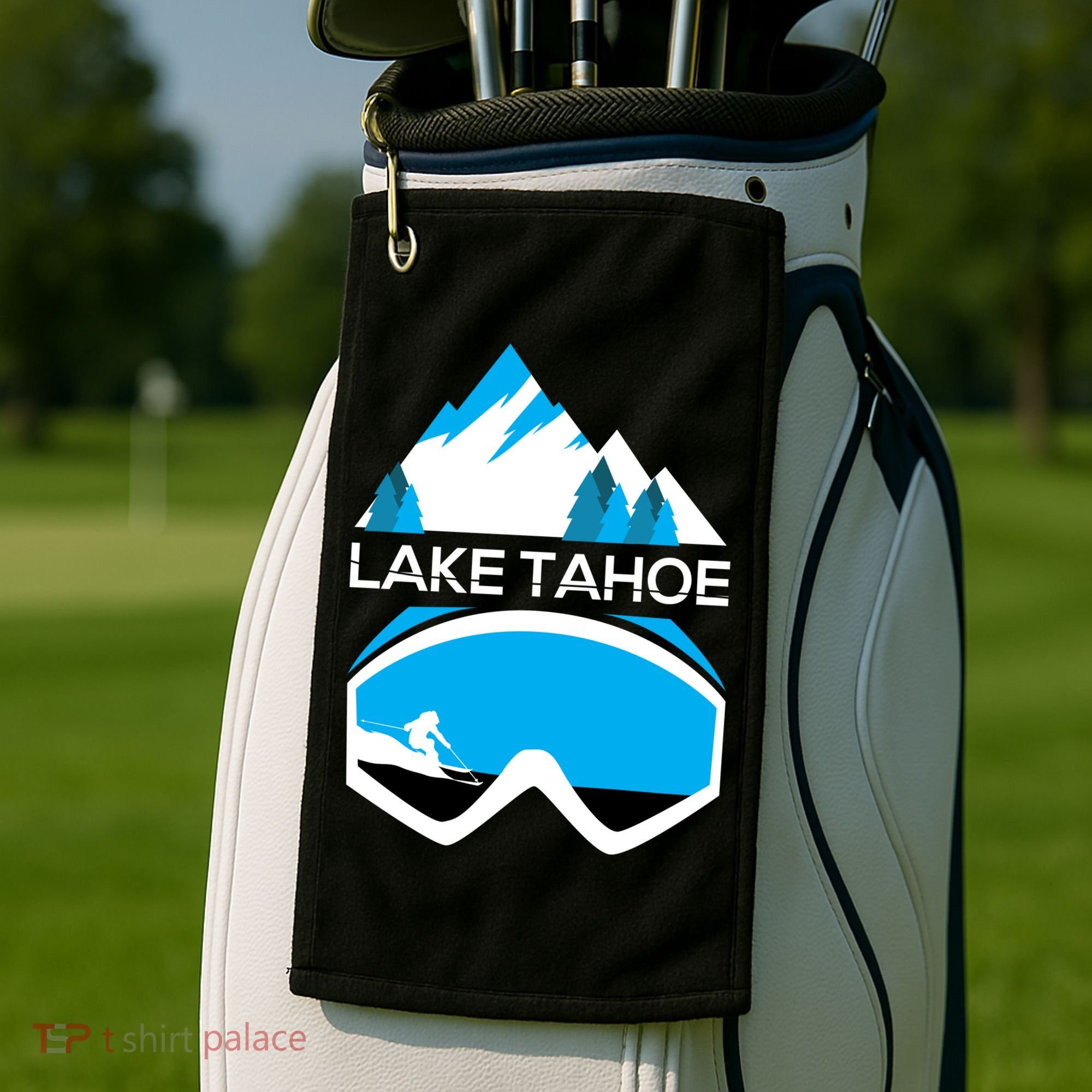 Lake Tahoe California Gift Ski Goggles Skiing Gift Clothes Golf Towel