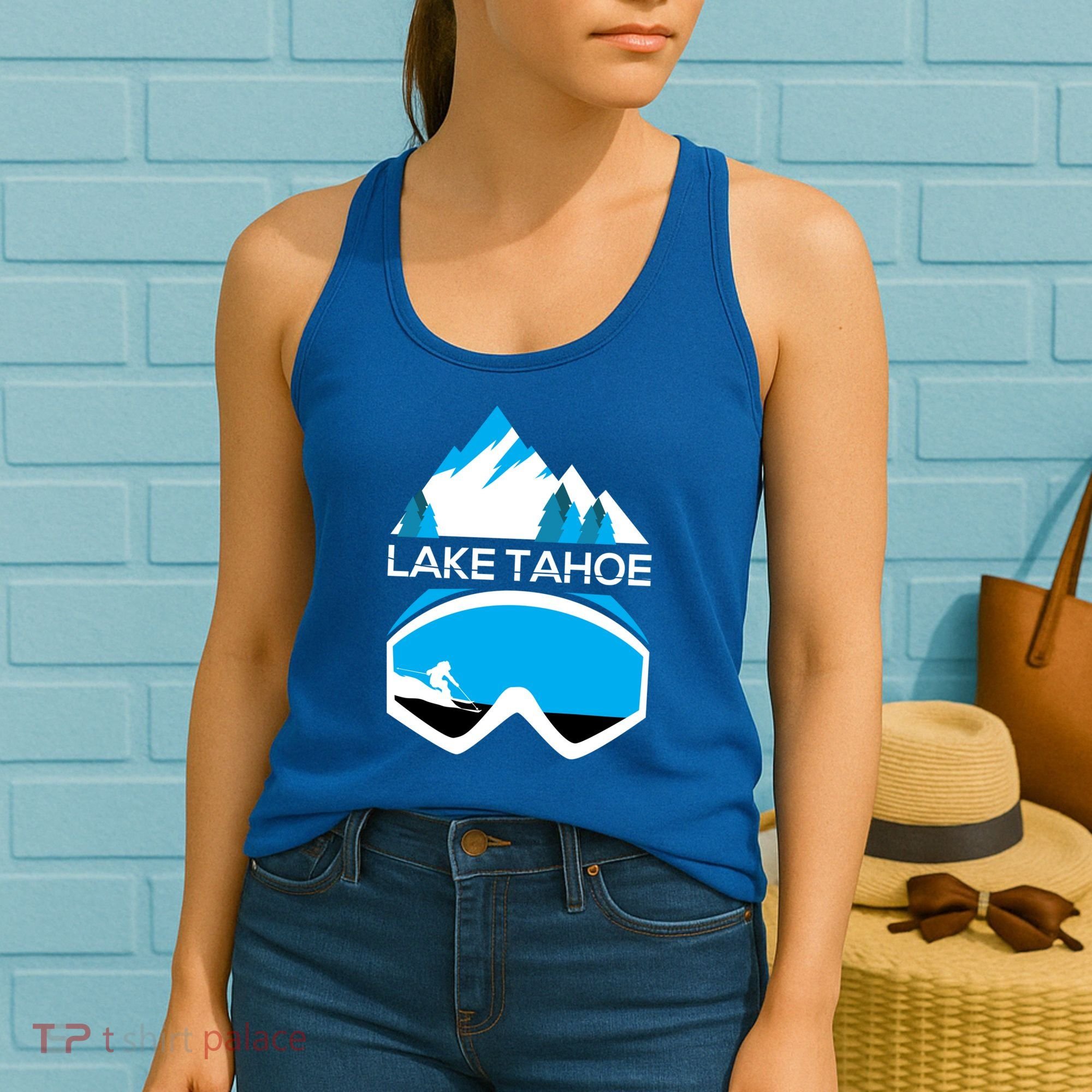 Lake Tahoe California Gift Ski Goggles Skiing Gift Clothes Women's Tank Top