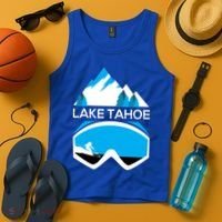 Lake Tahoe California Gift Ski Goggles Skiing Gift Clothes Tank Top thumb 4