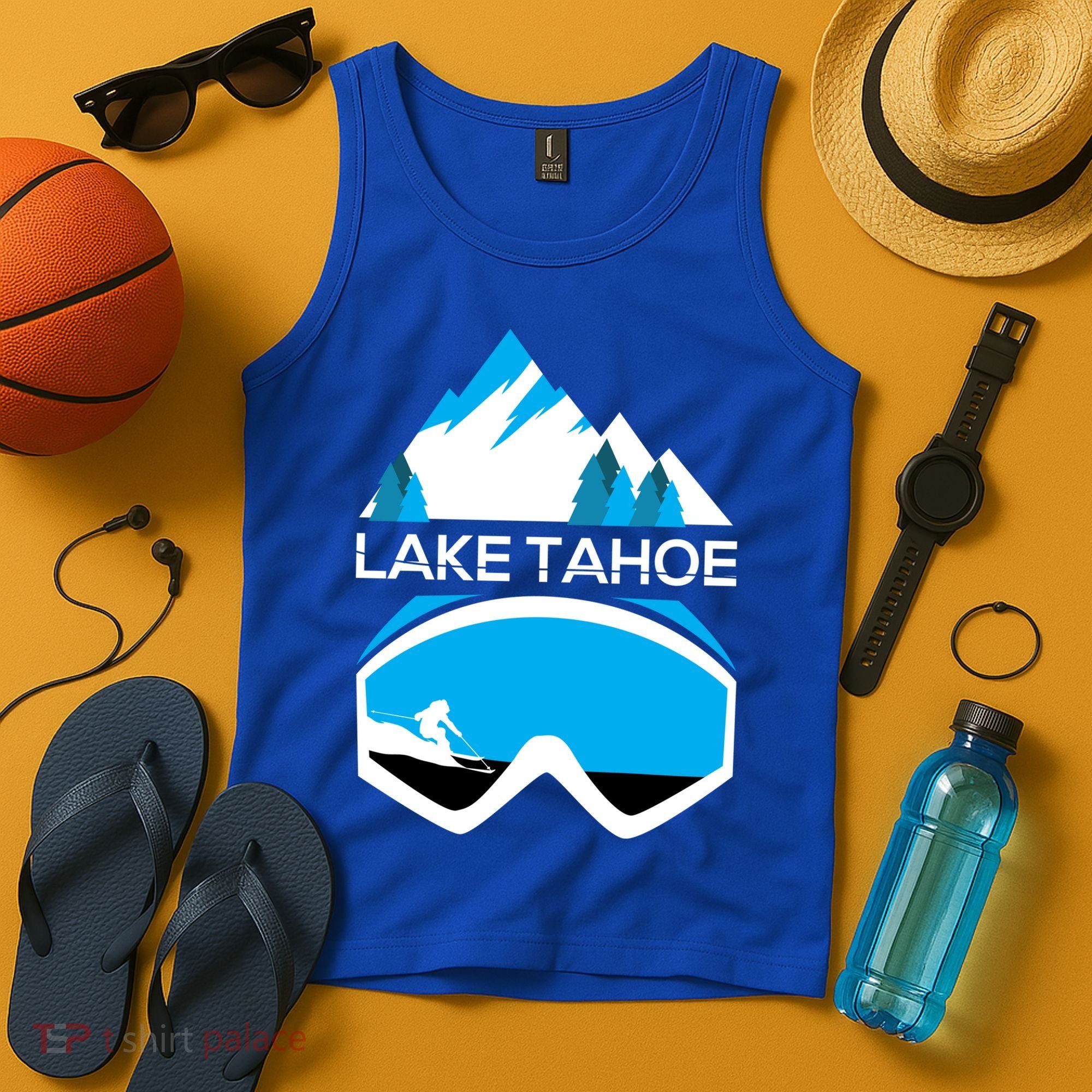 Lake Tahoe California Gift Ski Goggles Skiing Gift Clothes Tank Top