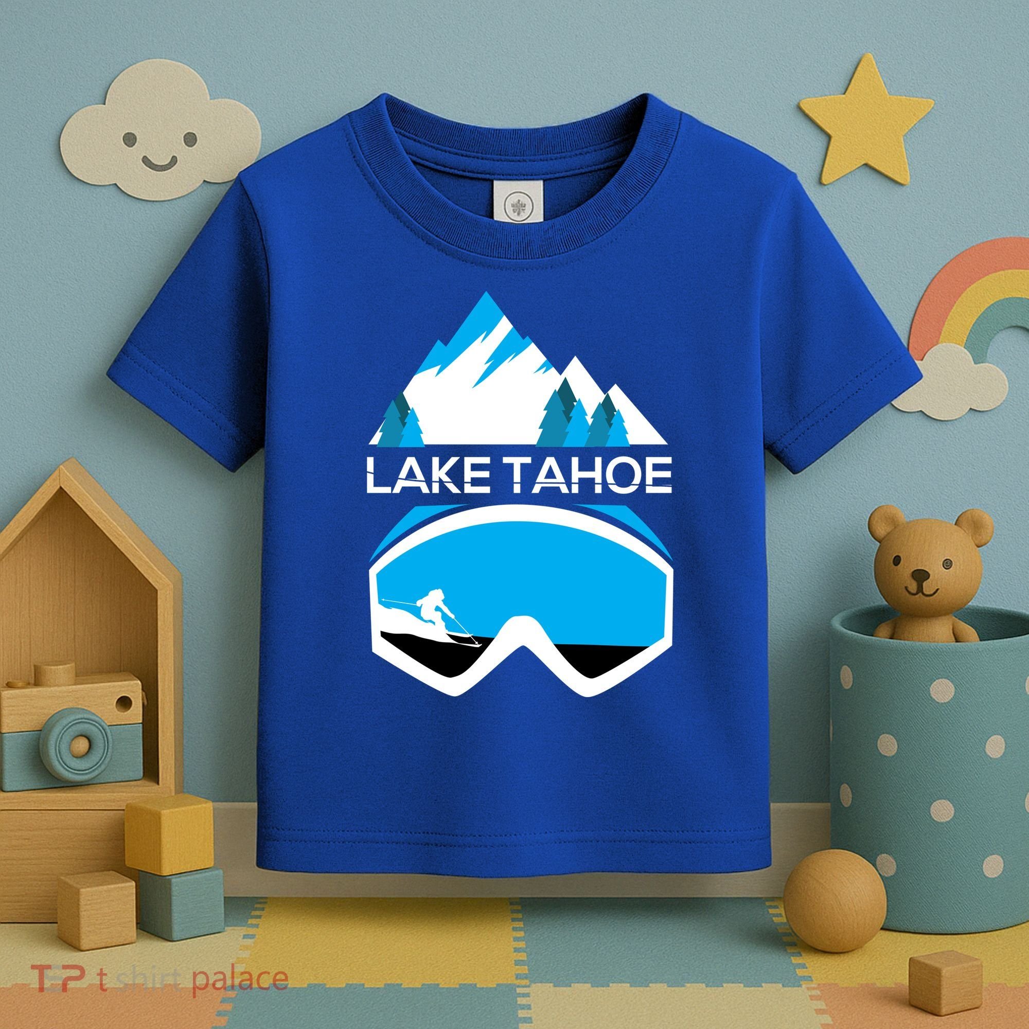 Lake Tahoe California Gift Ski Goggles Skiing Gift Clothes Toddler T-Shirt