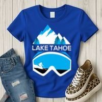 Lake Tahoe California Gift Ski Goggles Skiing Gift Clothes Women's T-Shirt thumb 3