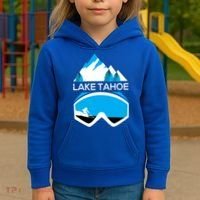 Lake Tahoe California Gift Ski Goggles Skiing Gift Clothes Kids Hoodie thumb 3