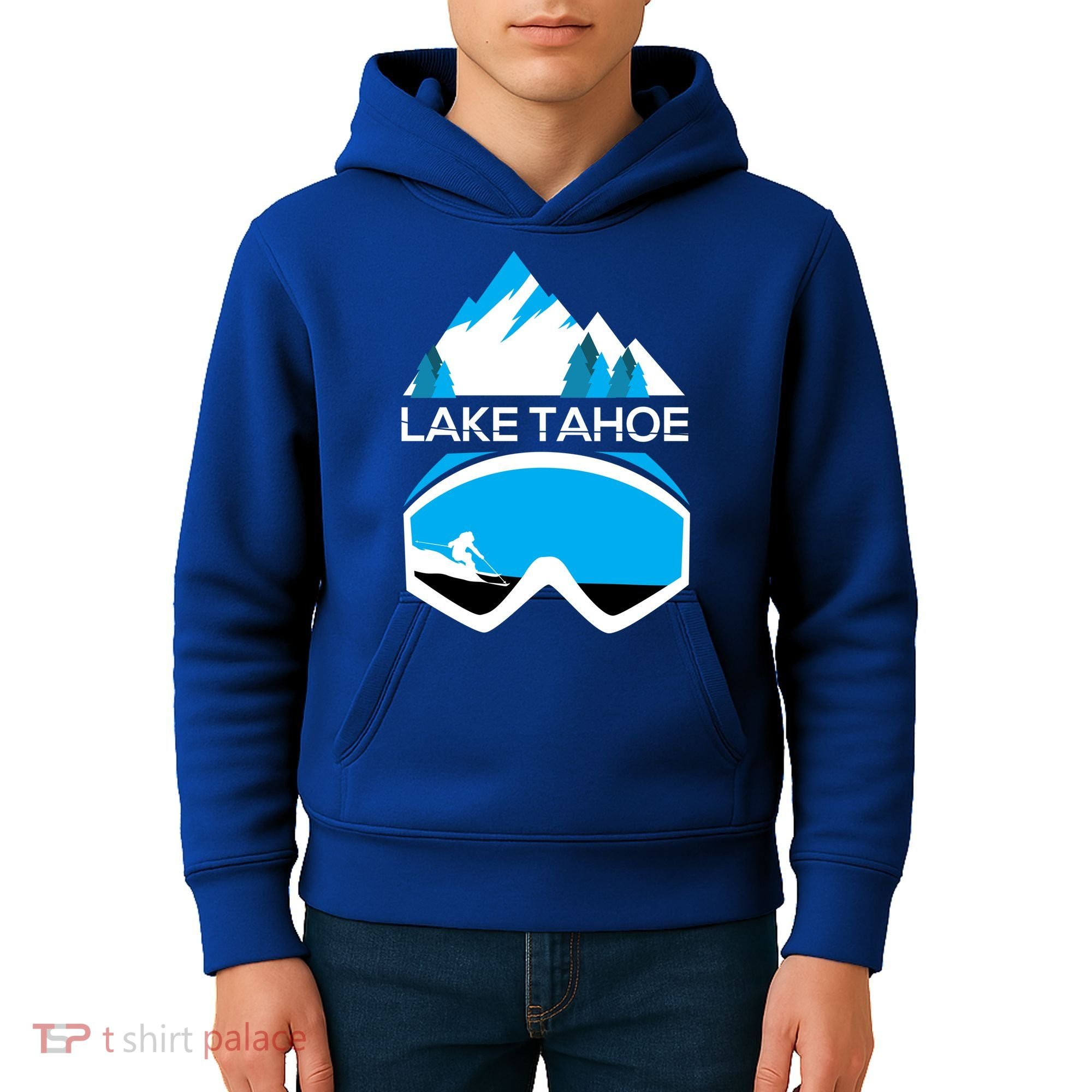 Lake Tahoe California Gift Ski Goggles Skiing Gift Clothes Kids Hoodie