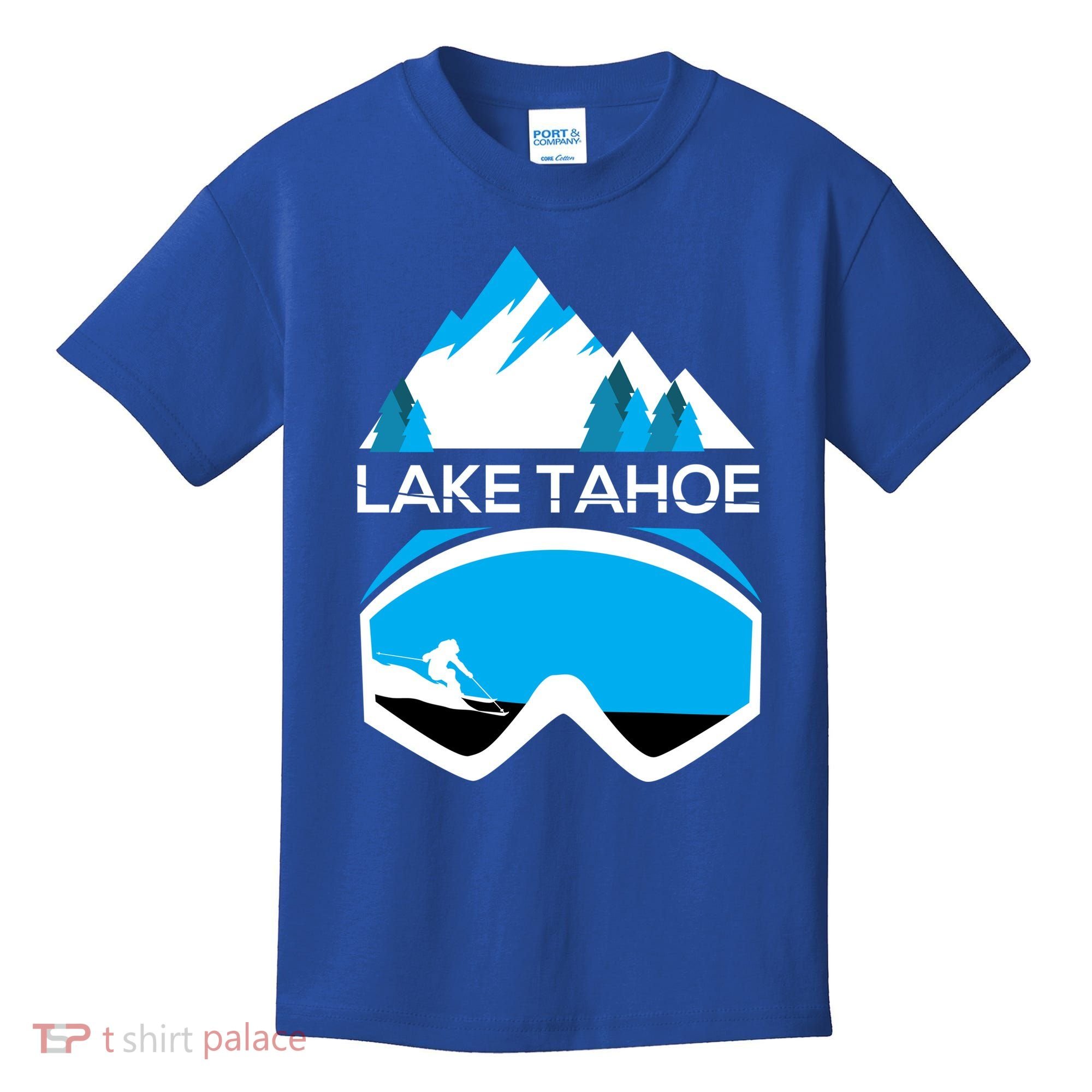 Lake Tahoe California Gift Ski Goggles Skiing Gift Clothes Kids T-Shirt