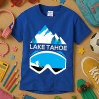 Lake Tahoe California Gift Ski Goggles Skiing Gift Clothes Kids T-Shirt thumb 3