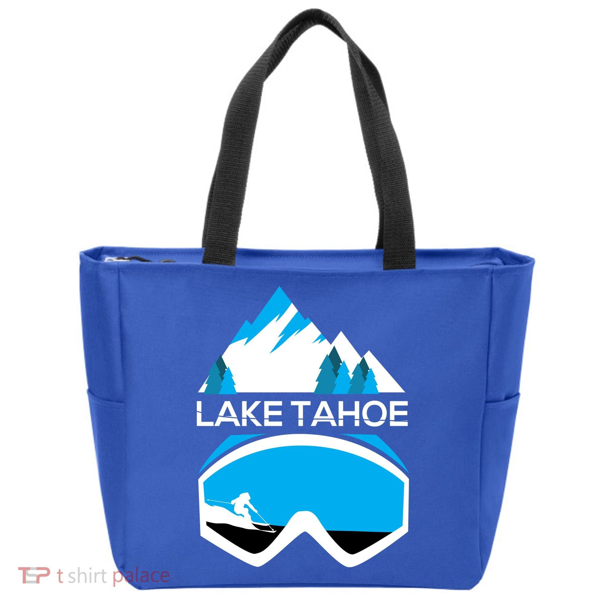 Lake Tahoe California Gift Ski Goggles Skiing Gift Clothes Tote Bag