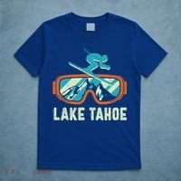 Lake Tahoe California Retro Vintage Skiing And Snowboarding Great Gift T-Shirt thumb 5