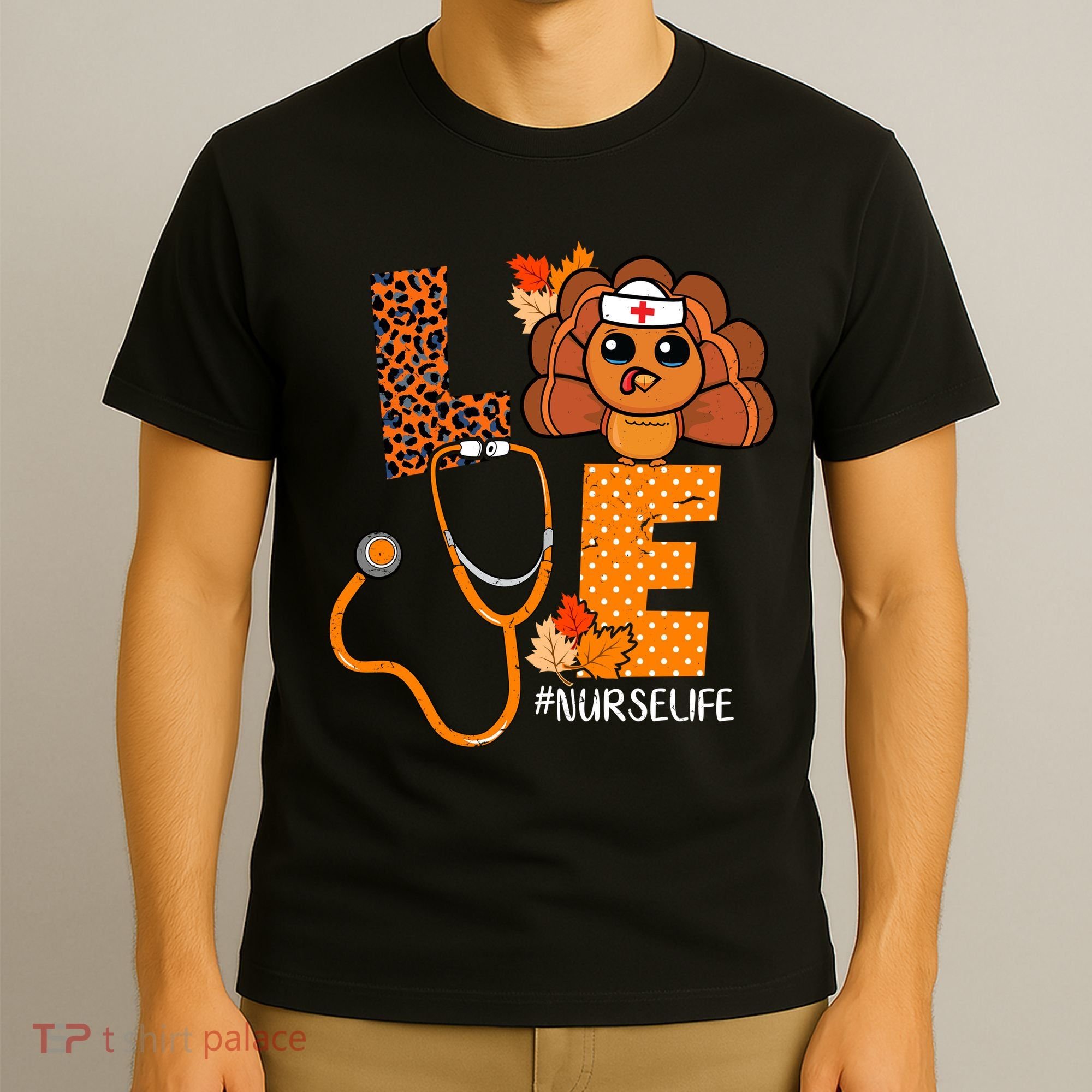 Love Thanksgiving Cute Nurse Life T-Shirt
