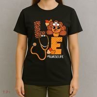 Love Thanksgiving Cute Nurse Life T-Shirt thumb 4