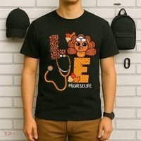 Love Thanksgiving Cute Nurse Life T-Shirt thumb 6