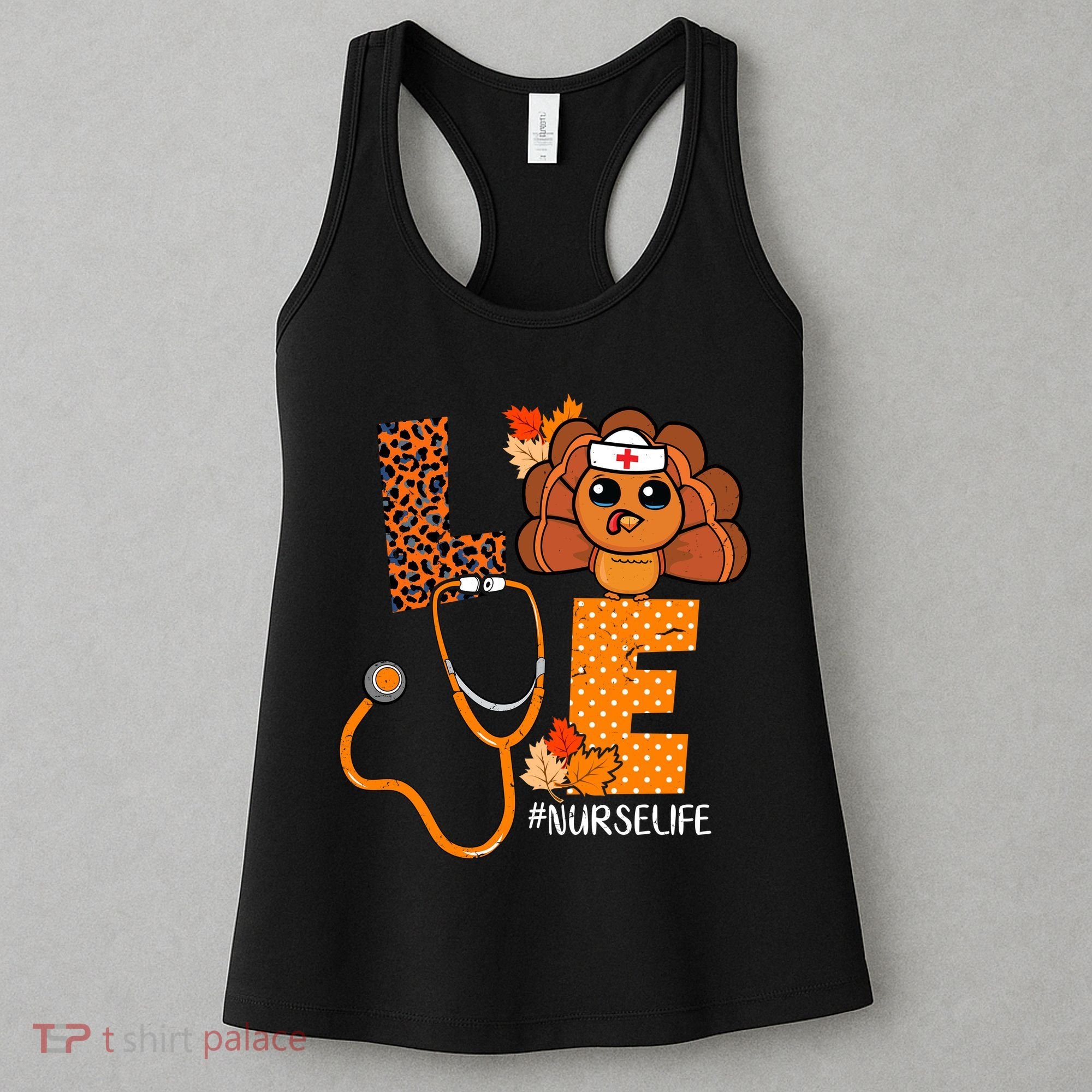 Love Thanksgiving Cute Nurse Life Women's Tank Top