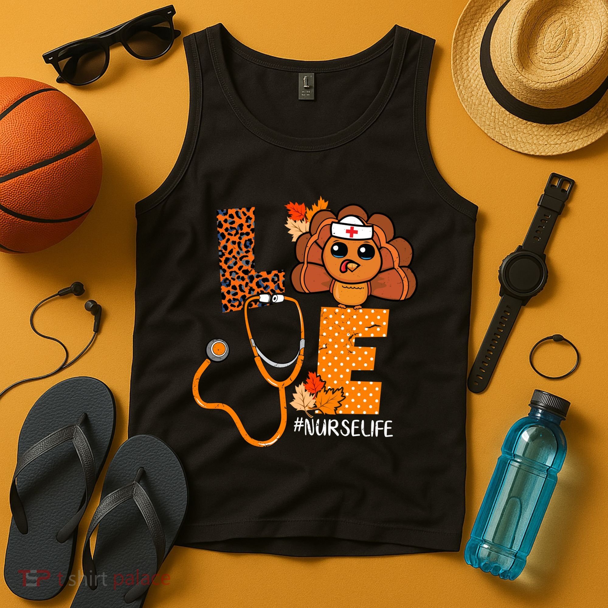 Love Thanksgiving Cute Nurse Life Tank Top