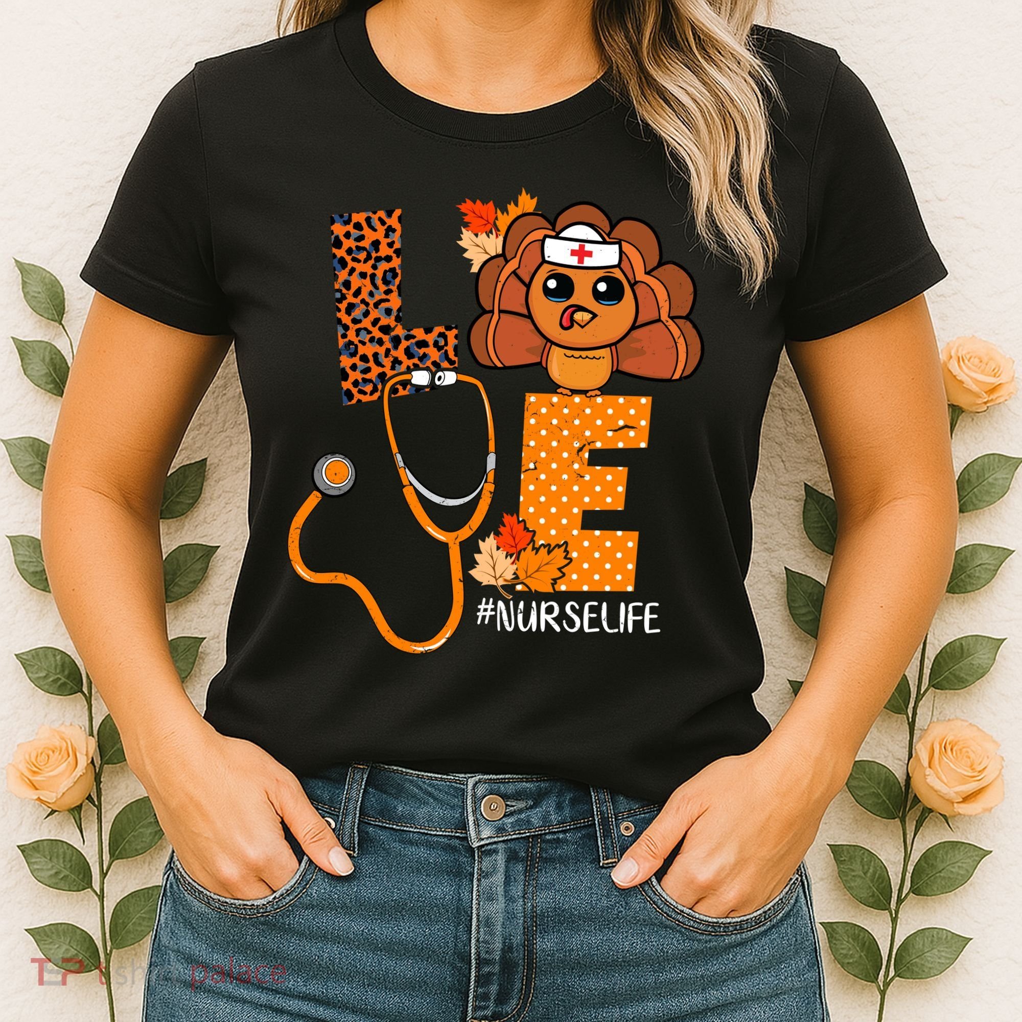 Love Thanksgiving Cute Nurse Life Women's T-Shirt