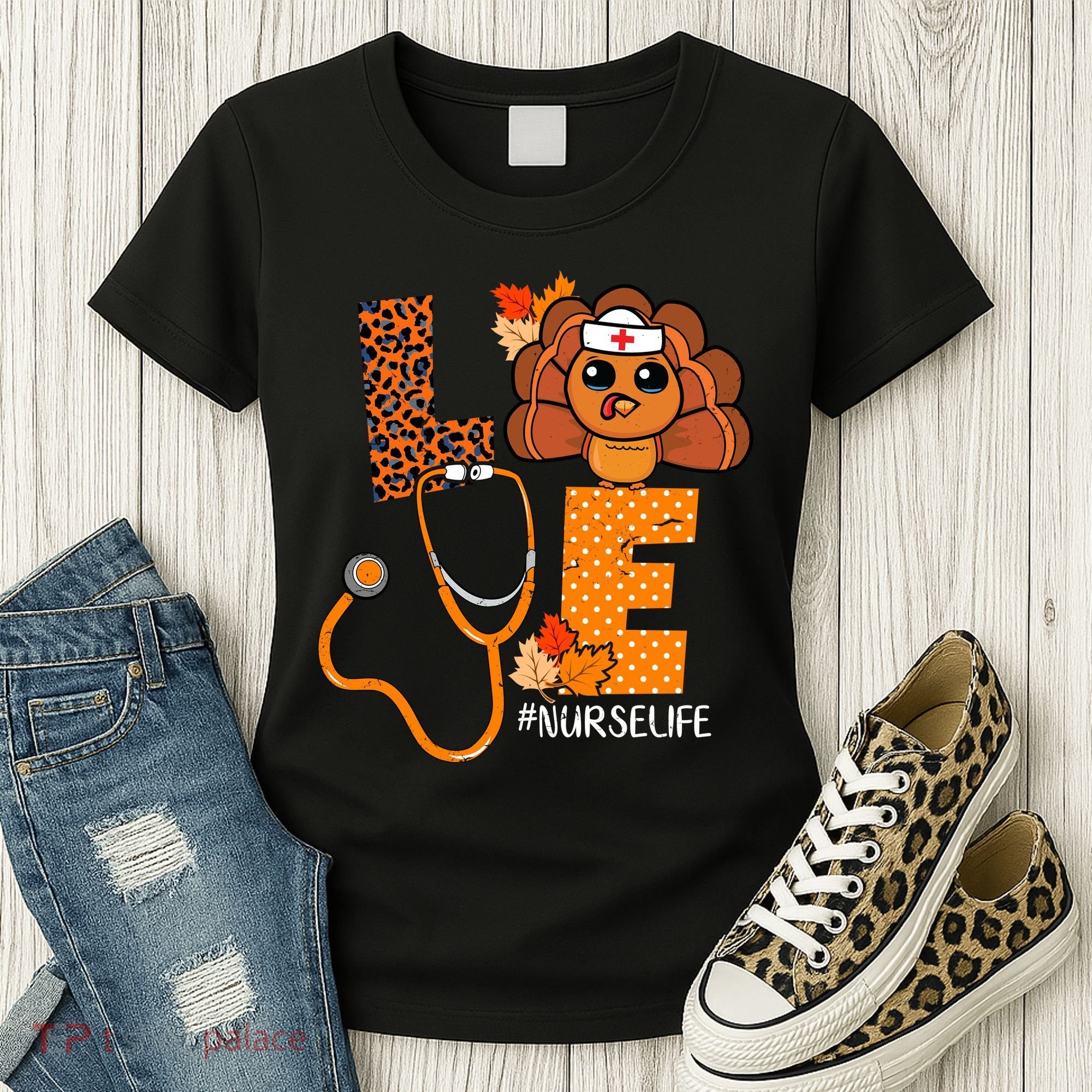 Love Thanksgiving Cute Nurse Life Women's T-Shirt