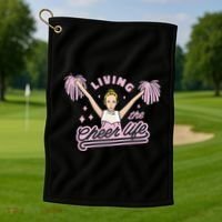 Living The Cheer Life Golf Towel thumb 1