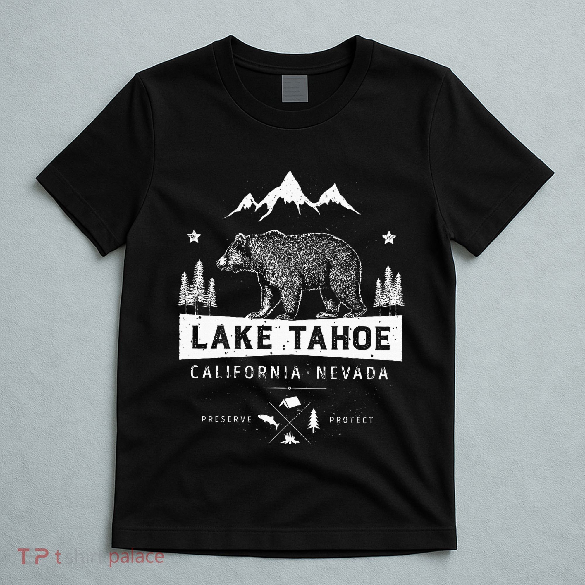 Lake Tahoe California Nevada Vintage Bear T-Shirt