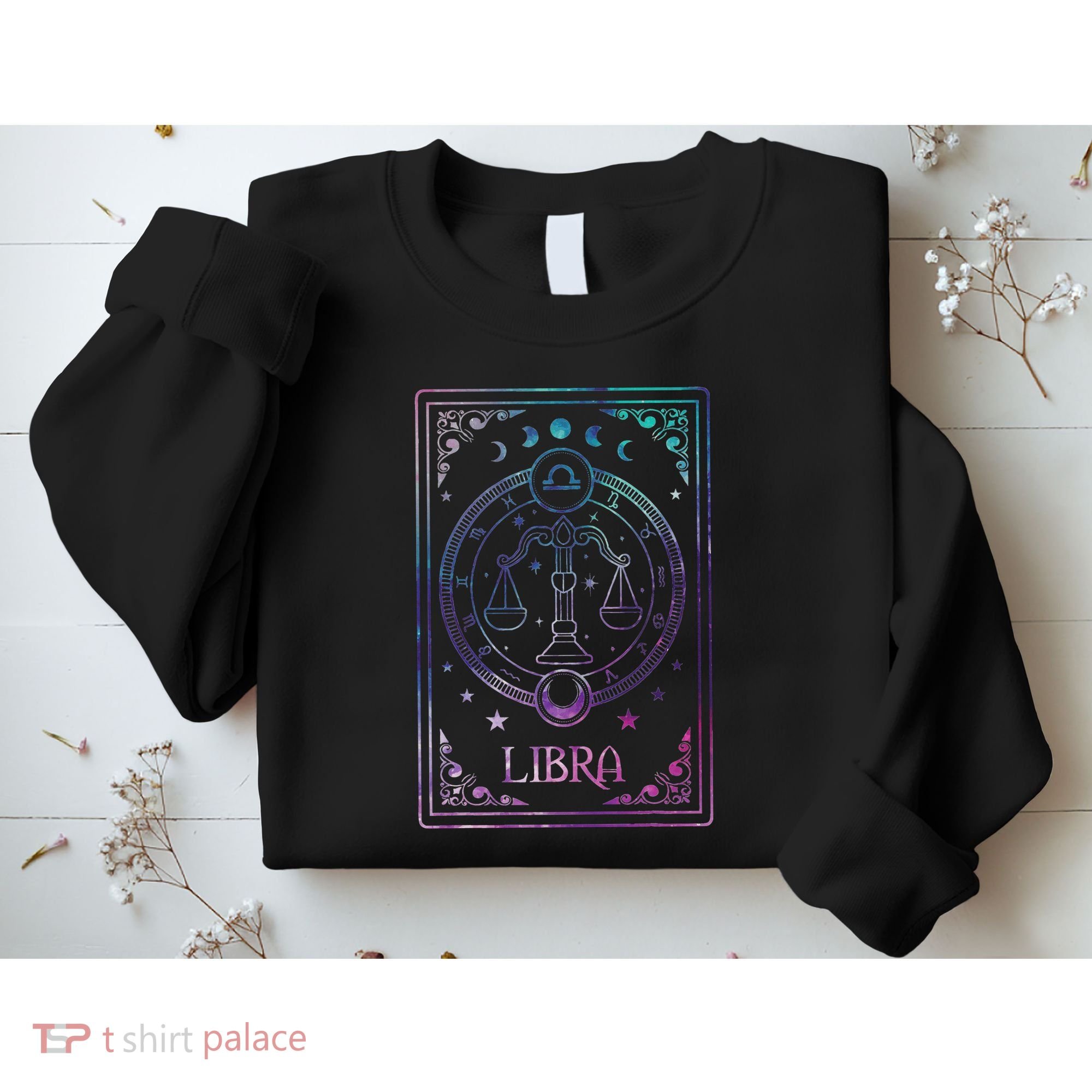 Libra Tarot Card September October Birthday Astrology Zodiac Sweatshirt