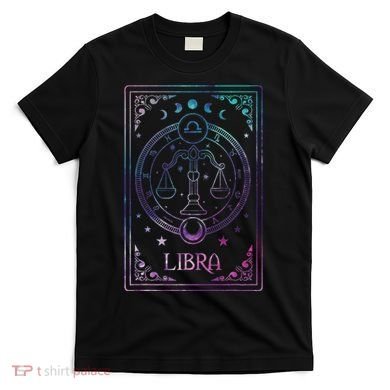 Libra Tarot Card September October Birthday Astrology Zodiac T-Shirt