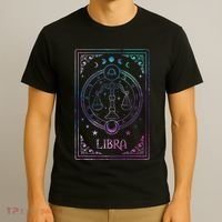 Libra Tarot Card September October Birthday Astrology Zodiac T-Shirt thumb 3