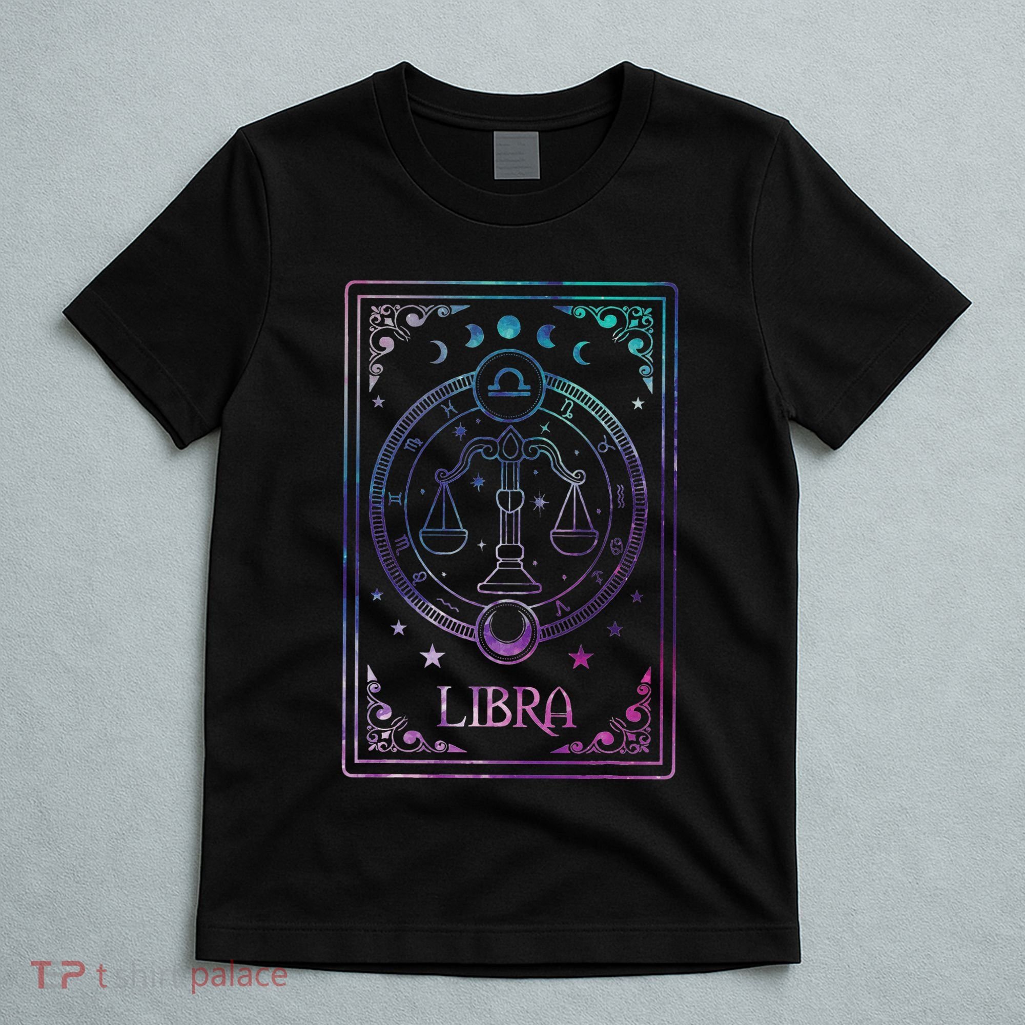 Libra Tarot Card September October Birthday Astrology Zodiac T-Shirt