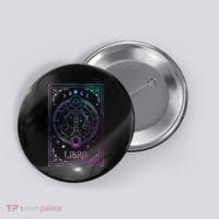 Libra Tarot Card September October Birthday Astrology Zodiac Button thumb 0