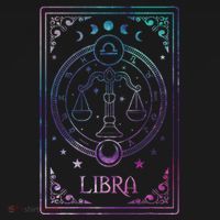Libra Tarot Card September October Birthday Astrology Zodiac Coaster thumb 2