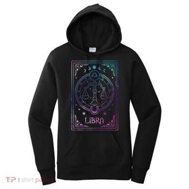 Libra Tarot Card September October Birthday Astrology Zodiac Women's Hoodie