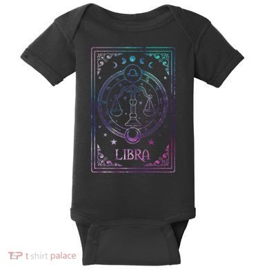 Libra Tarot Card September October Birthday Astrology Zodiac Baby Bodysuit