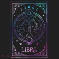 Libra Tarot Card September October Birthday Astrology Zodiac Hat thumb 2