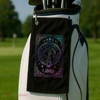 Libra Tarot Card September October Birthday Astrology Zodiac Golf Towel thumb 2