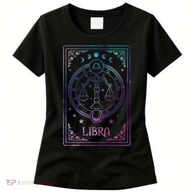 Libra Tarot Card September October Birthday Astrology Zodiac Women's T-Shirt