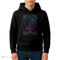Libra Tarot Card September October Birthday Astrology Zodiac Kids Hoodie thumb 4
