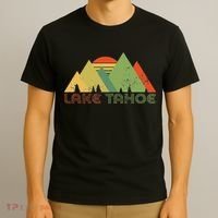 Lake Tahoe California Nevada Mountain Skiing Ski CA T-Shirt thumb 3
