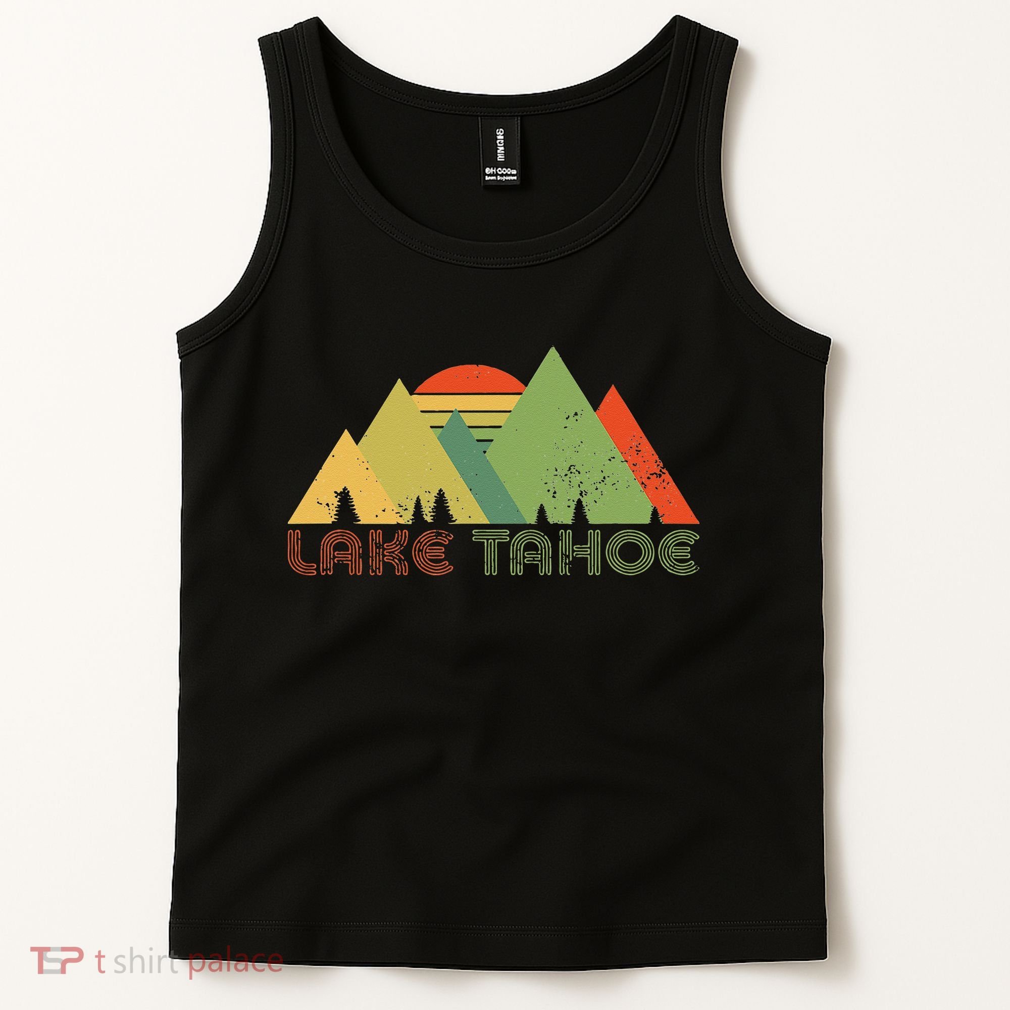 Lake Tahoe California Nevada Mountain Skiing Ski CA Tank Top