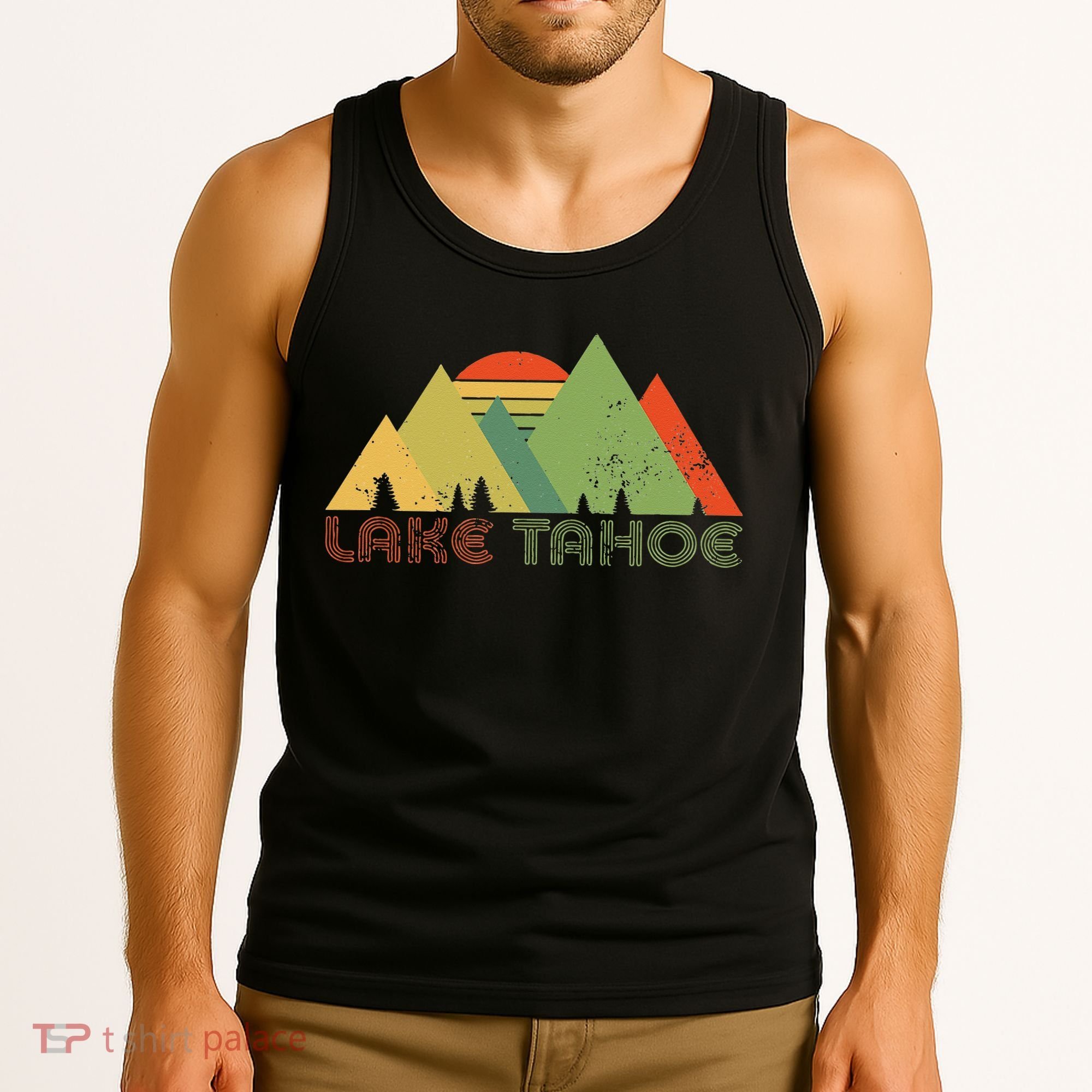 Lake Tahoe California Nevada Mountain Skiing Ski CA Tank Top