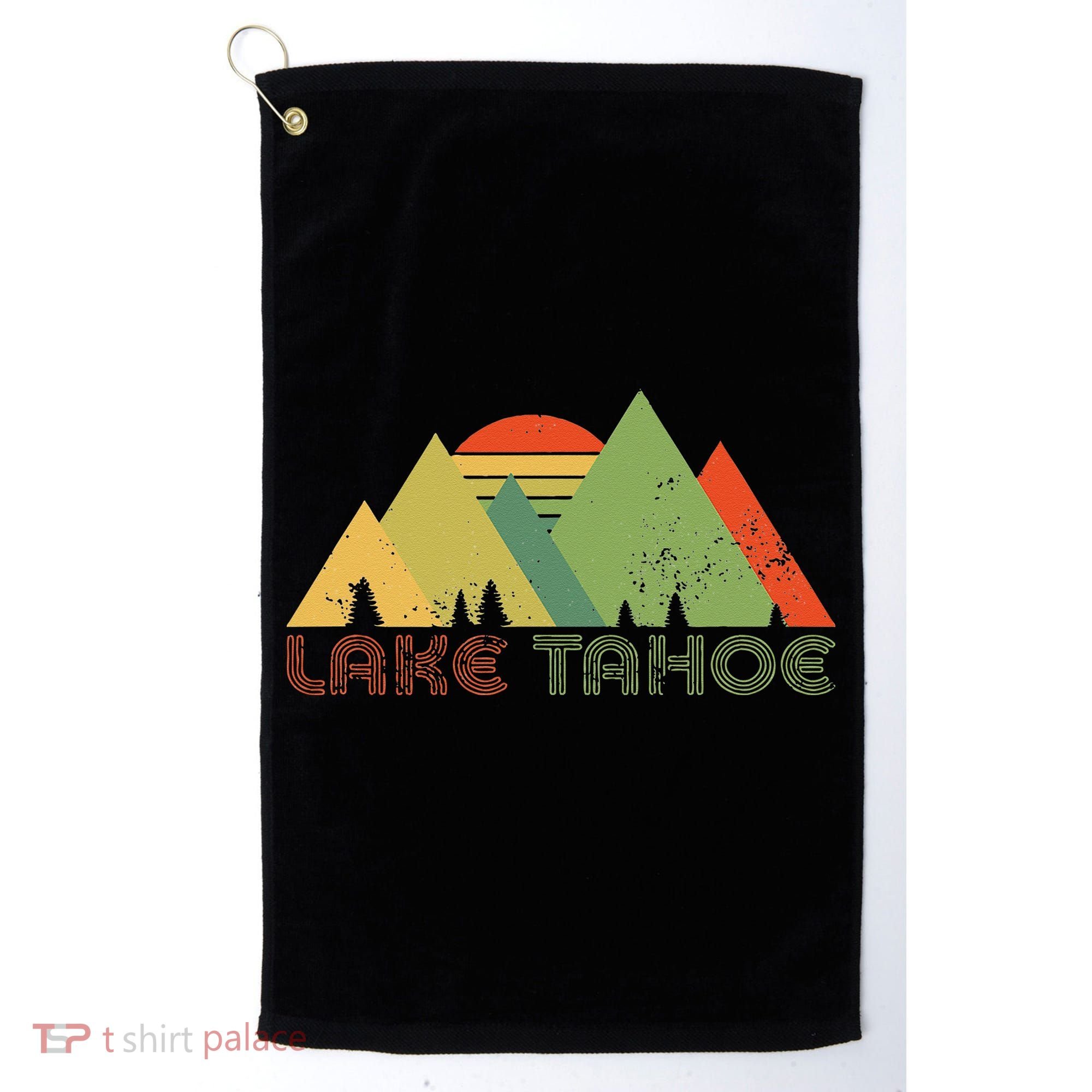 Lake Tahoe California Nevada Mountain Skiing Ski CA Golf Towel