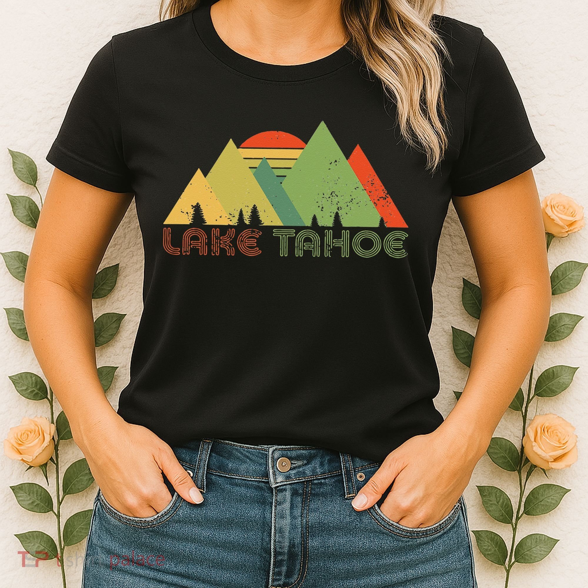 Lake Tahoe California Nevada Mountain Skiing Ski CA Women's T-Shirt