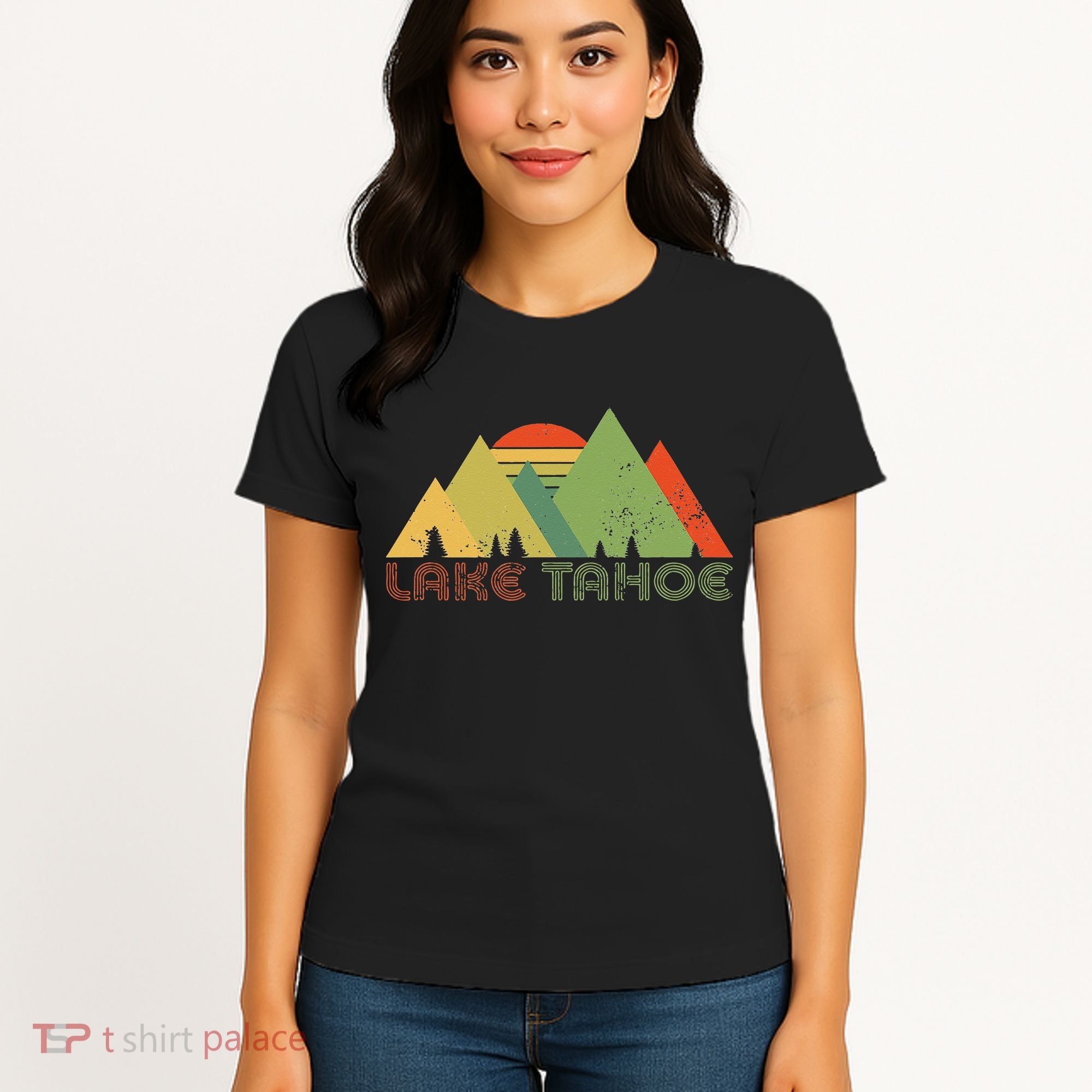 Lake Tahoe California Nevada Mountain Skiing Ski CA Women's T-Shirt