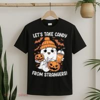 LetS Take Candy From Strangers Funny Halloween T-Shirt thumb 2