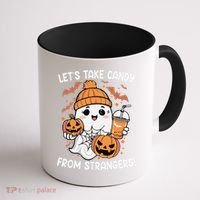 LetS Take Candy From Strangers Funny Halloween Coffee Mug thumb 1