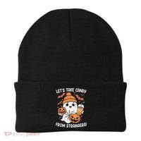 LetS Take Candy From Strangers Funny Halloween Beanie thumb 0