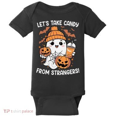 LetS Take Candy From Strangers Funny Halloween Baby Bodysuit