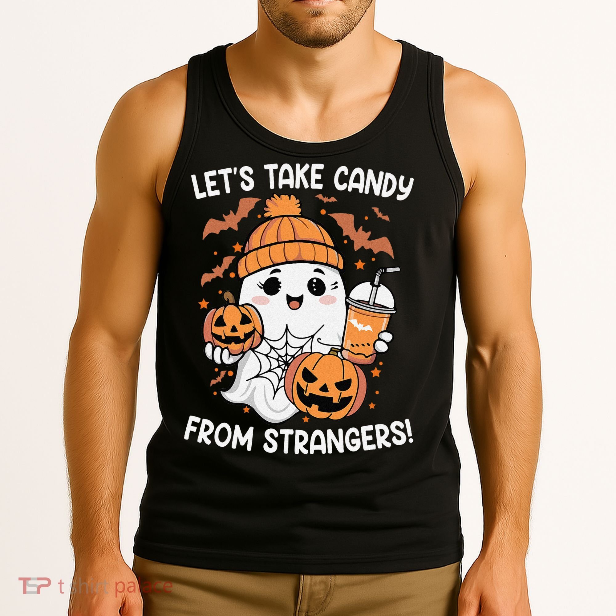 LetS Take Candy From Strangers Funny Halloween Tank Top