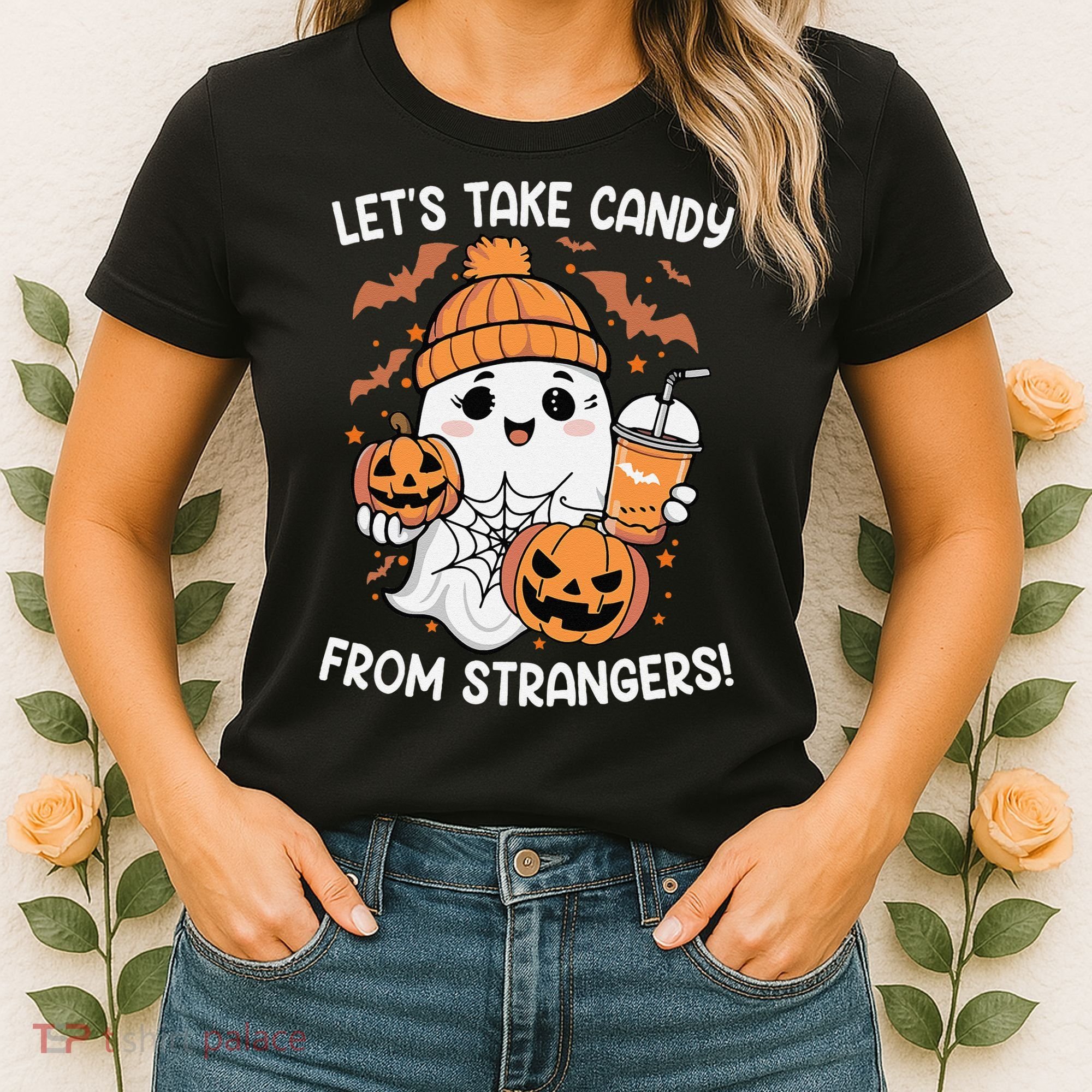 LetS Take Candy From Strangers Funny Halloween Women's T-Shirt