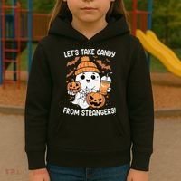 LetS Take Candy From Strangers Funny Halloween Kids Hoodie thumb 3
