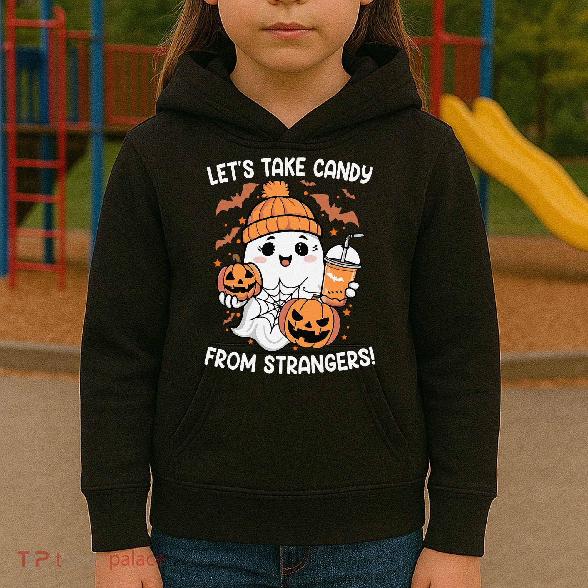 LetS Take Candy From Strangers Funny Halloween Kids Hoodie